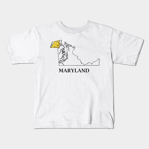 Maryland Upside Down Kids T-Shirt by percivalrussell